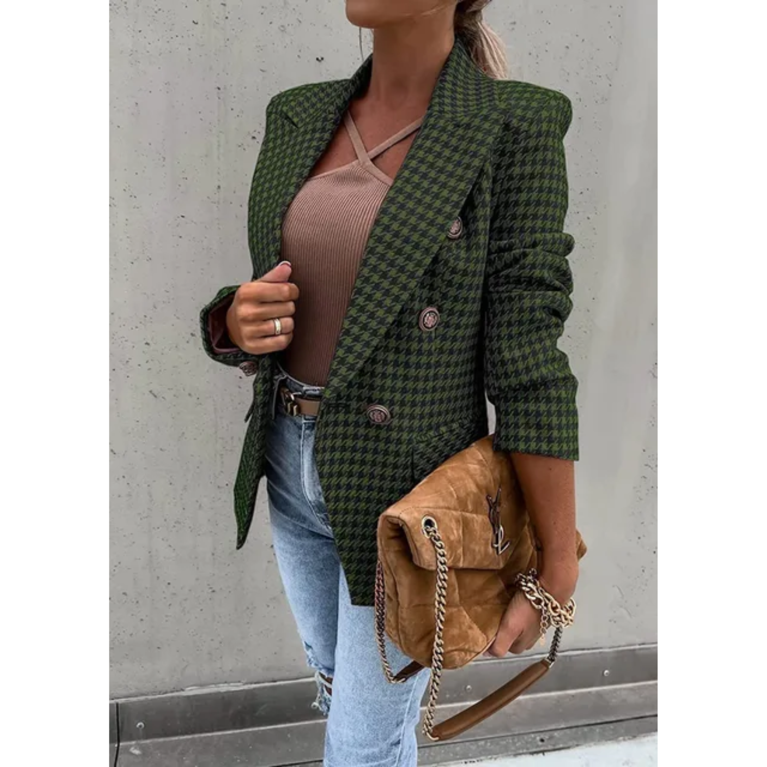 MODA - Elegante Geruite Blazer