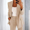 Mona Solid Women's Suit - Dames Blazer Effen