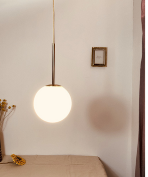 Scandinavische minimalistische glazen lamp