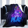 Gamer Deken - Zachte en Warme Flanellen Deken met Game Controller Neon Design - Perfect Cadeau voor Jongens, Tieners en Gamers