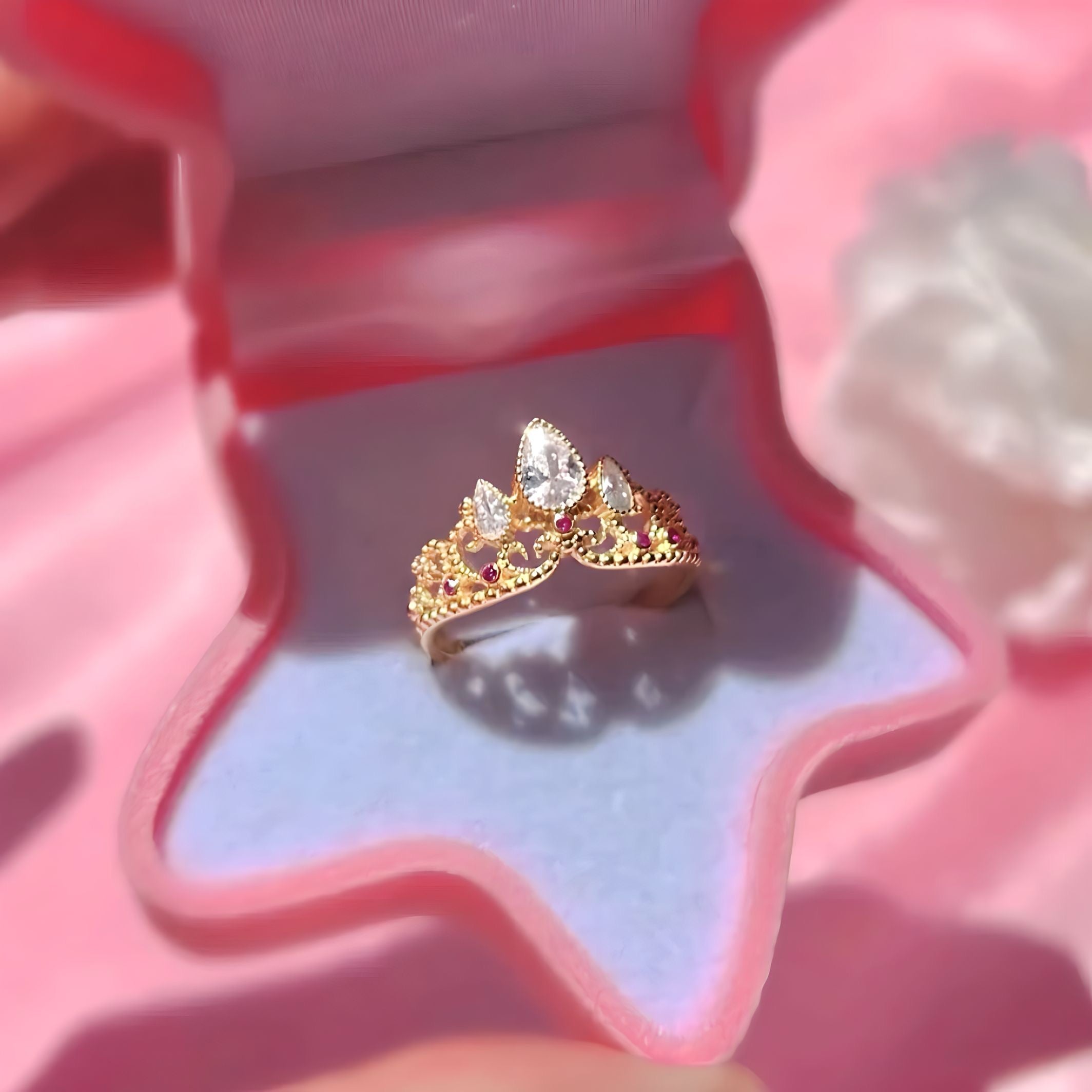 Rapunzel Crown Ring. Tangled in Magic