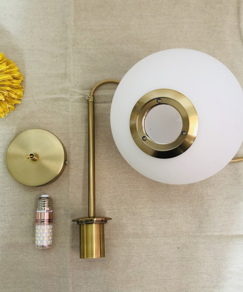 Scandinavische minimalistische glazen lamp