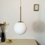 Scandinavische minimalistische glazen lamp