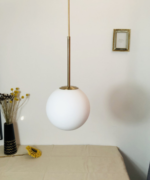 Scandinavische minimalistische glazen lamp