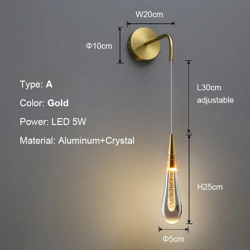 GylleneDroppar™ - Wandlamp