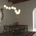 Opulente Postmoderne Trappenkroonluchter met Lange Hanglampen