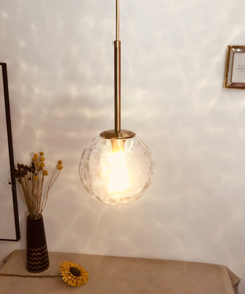 Scandinavische minimalistische glazen lamp