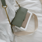 TONIE - Dames Crossbody-tas van groen leer met zachte textuur en klep sluiting