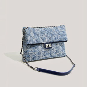 Stijlvolle Denim- en Keten-Crossbody-Tas | Uw Must-Have voor Mode en Functionaliteit!