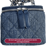 Chloe - Chique Denim Mini Crossbody Tas met Kettingriem