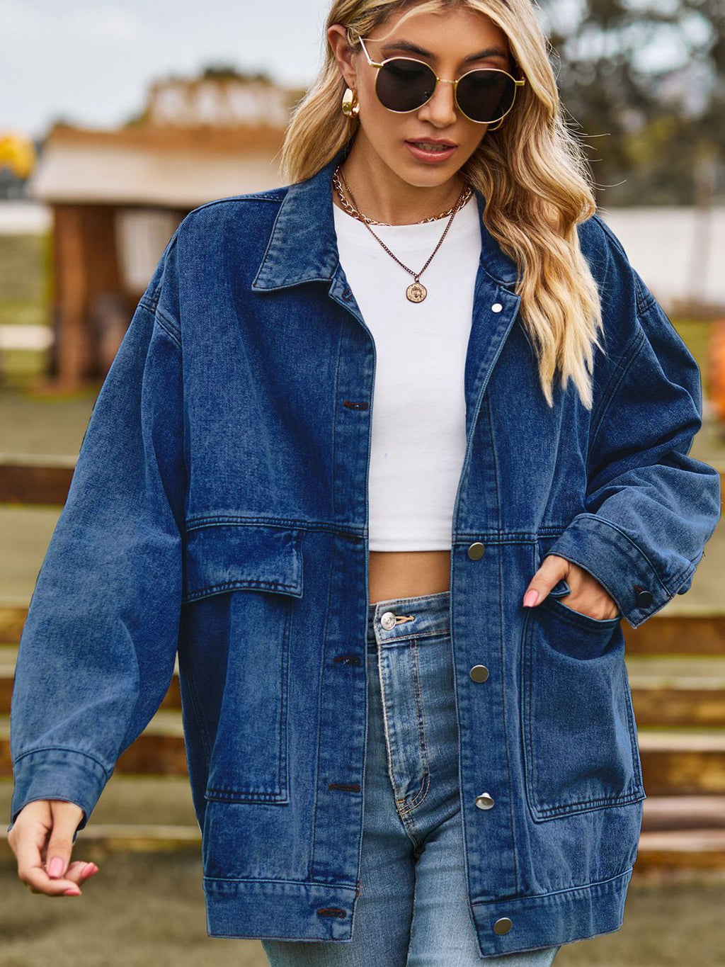 Denim Jacket Met Zakken