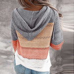 Lydia | Comfortabele Patchwork Sweater met Capuchon