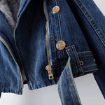 Lavinia | Luxe denim jas met nep bont