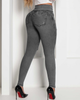 Slim-fit destroyed jeans met hoge taille