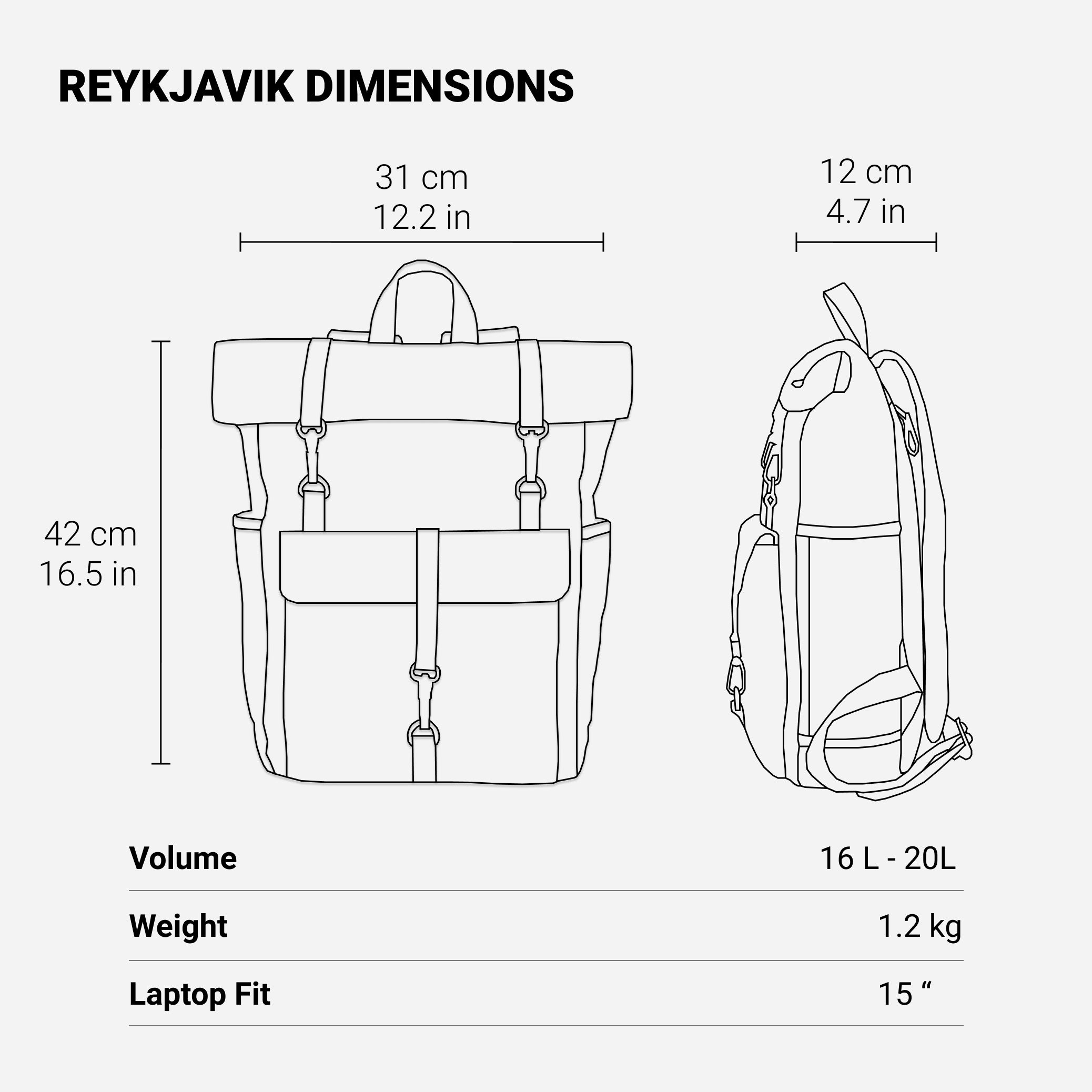 Vintage Canvas Rugzak | REYKJAVIK Collectie